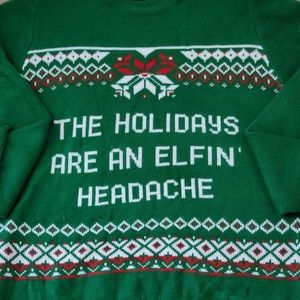 Green holiday sweater in very great condition in size XL.